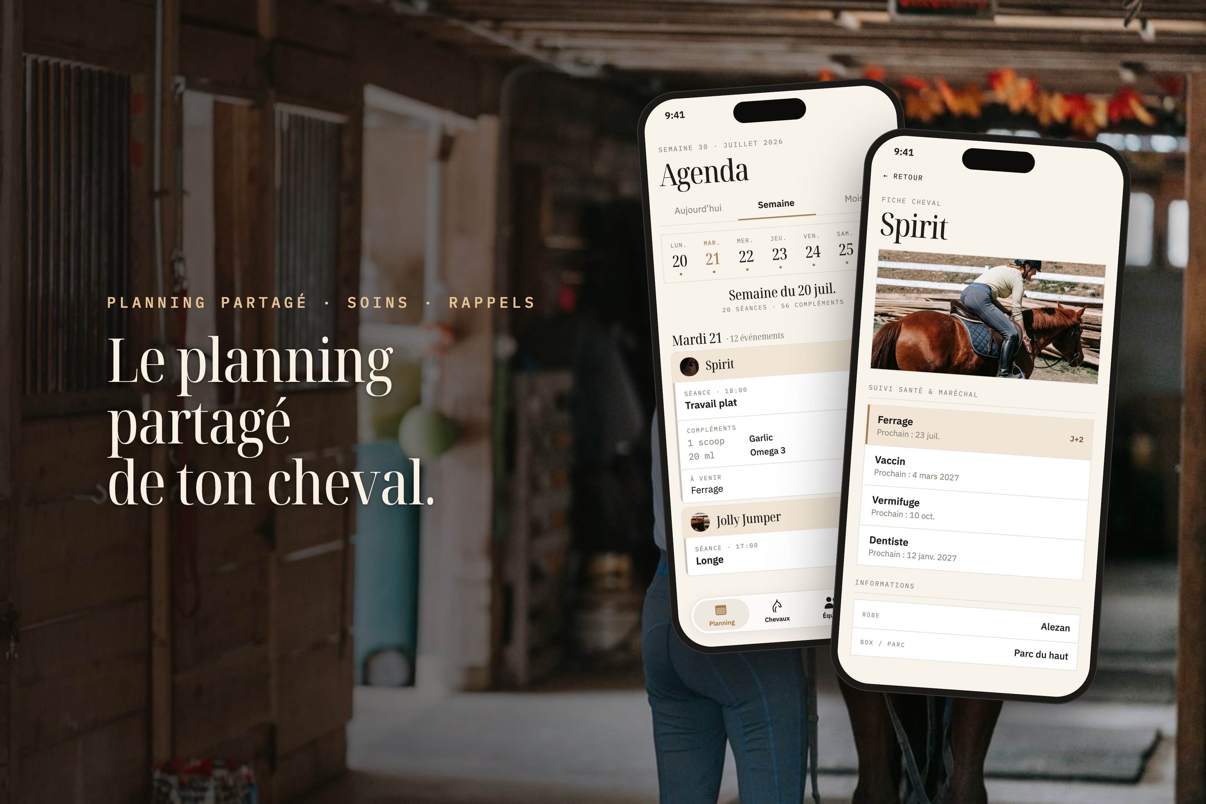 BarnMate — le planning partagé pour propriétaires et demi-pensions