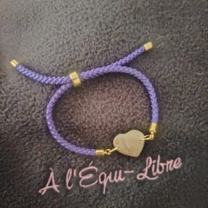Bracelet cœur violet